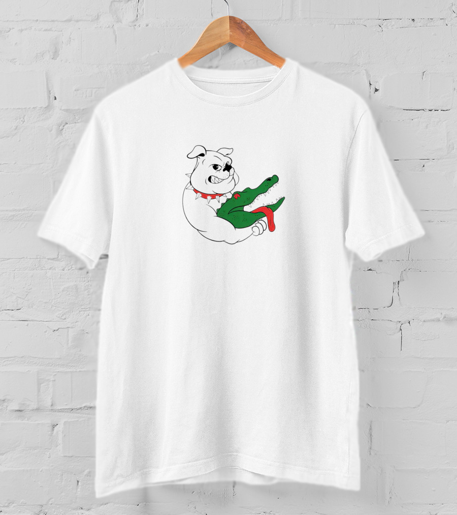Choke-Out Ga Bulldog Holding Crocodile T-Shirt