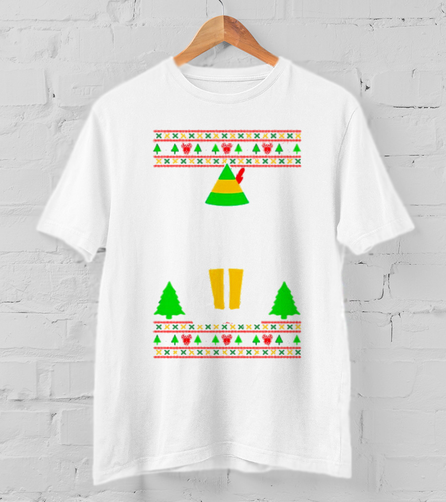 Cotton Headed Ninny Muggins Christmas Elf Hat Snowflakes Boots Trees T-Shirt