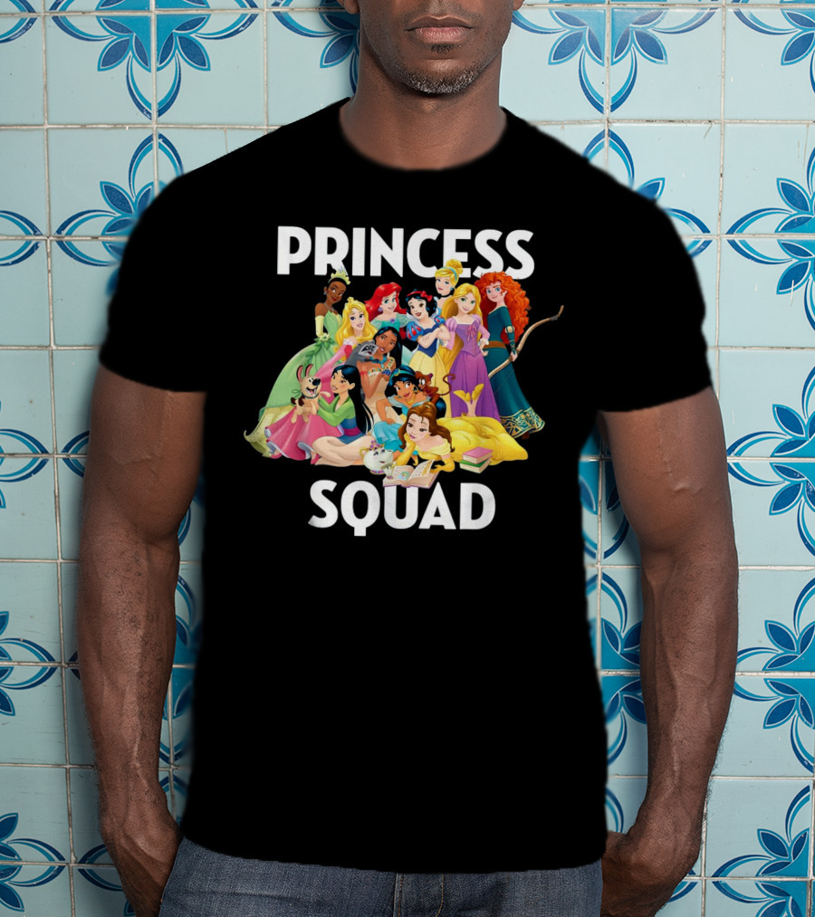 Disney Princess Squad Ensemble With Classic Animated Royal Characters T-Shirt