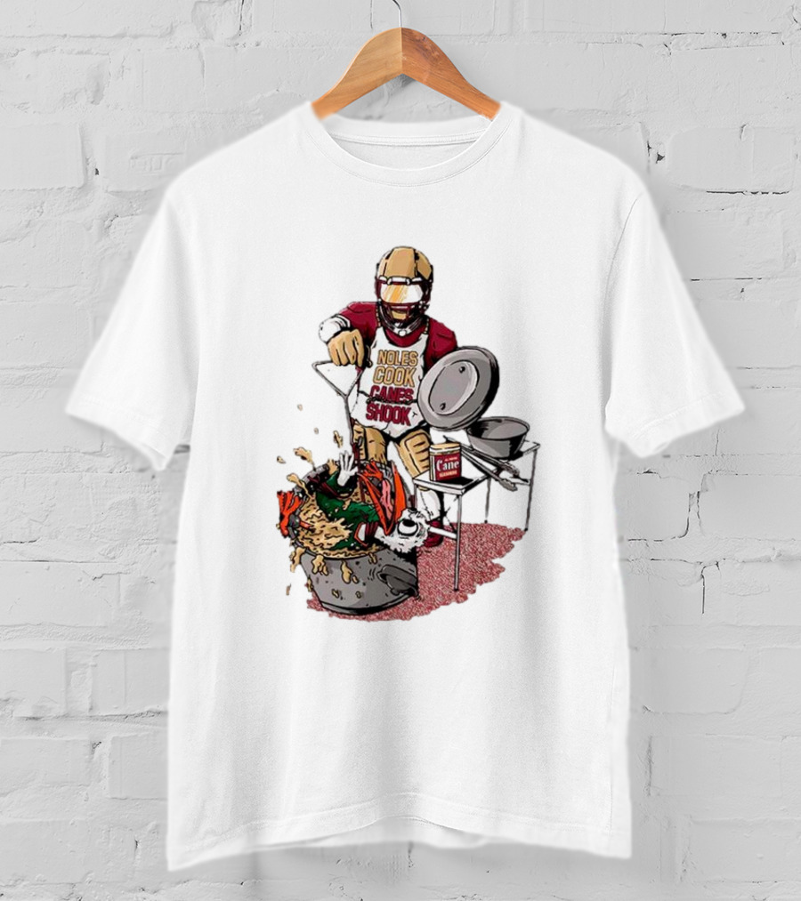 FSU Football Noles Cook Canes Shook Miami Hurricanes Rivalry T-Shirt