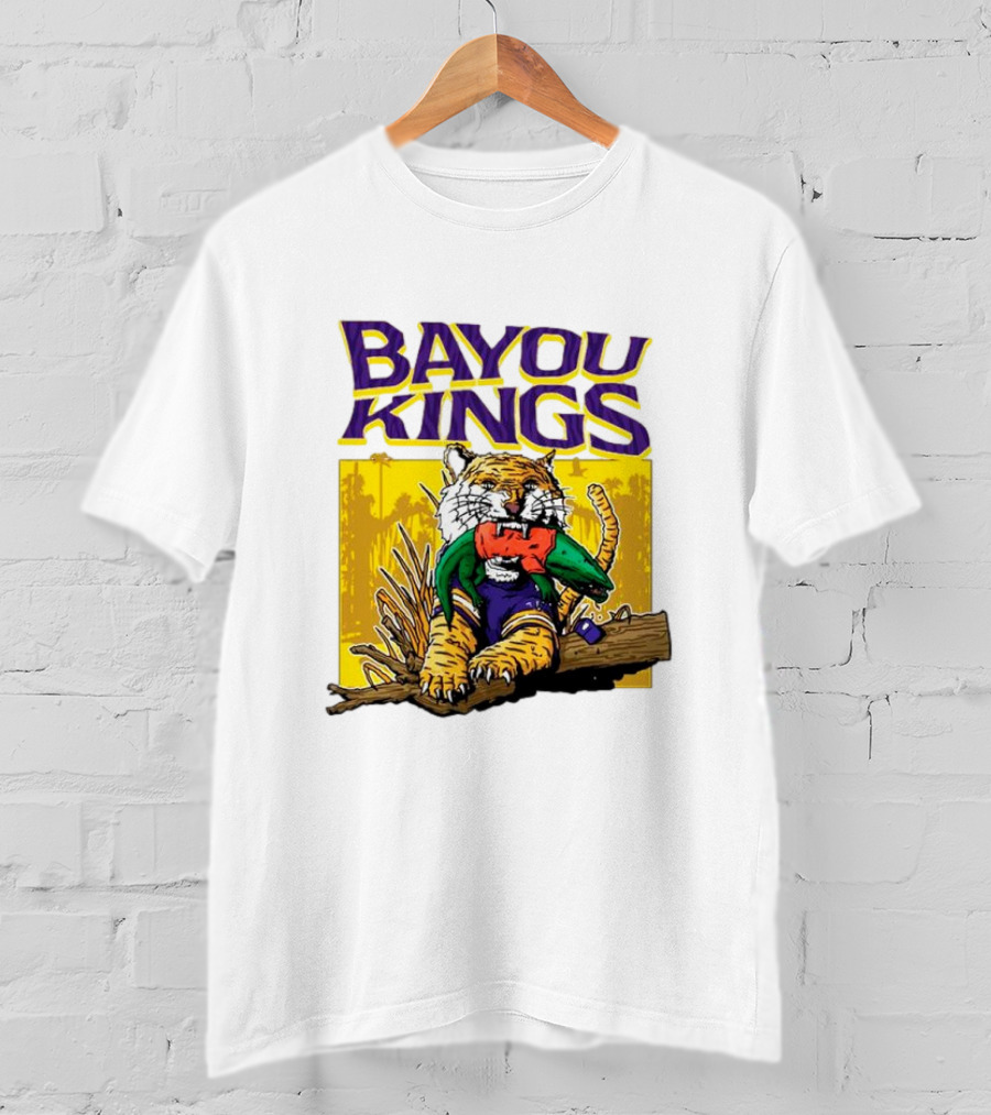 Bayou Kings LSU Tigers Vs. Florida Gators Tiger With Gator T-Shirt