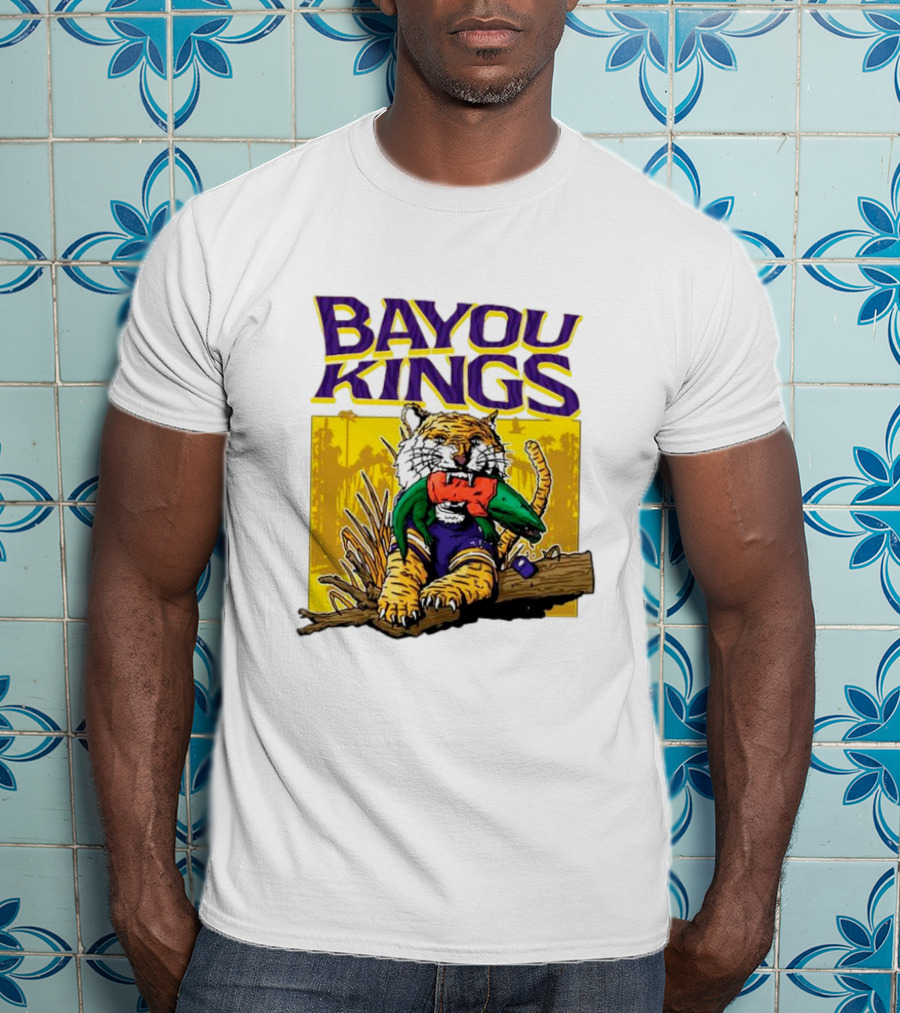 Bayou Kings LSU Tigers Vs. Florida Gators Tiger With Gator T-Shirt