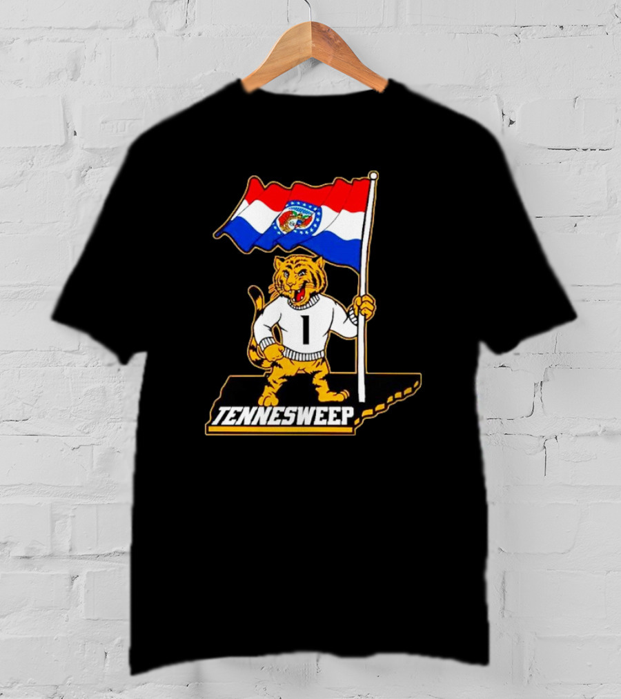Missouri Tigers Tennesweep Flag Victory T-Shirt