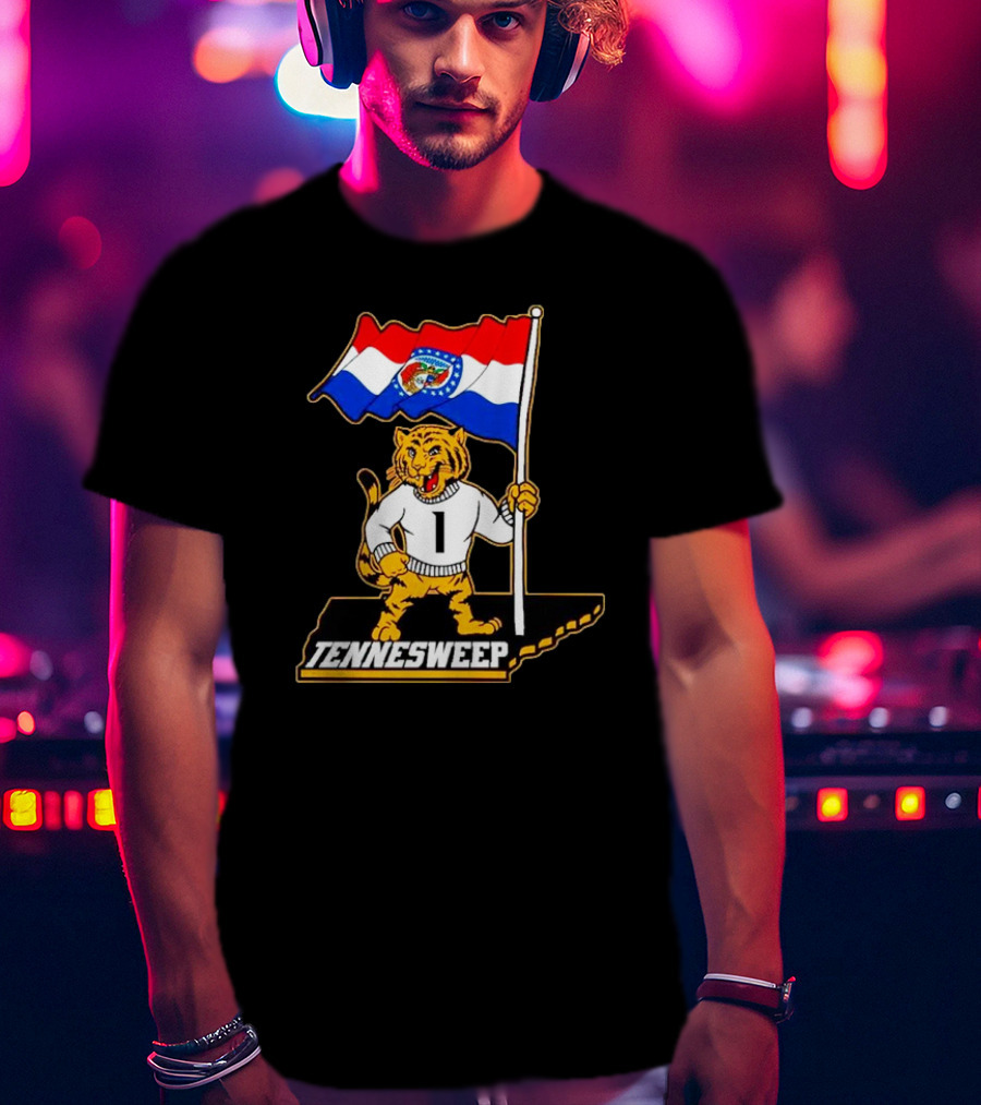 Missouri Tigers Tennesweep Flag Victory T-Shirt