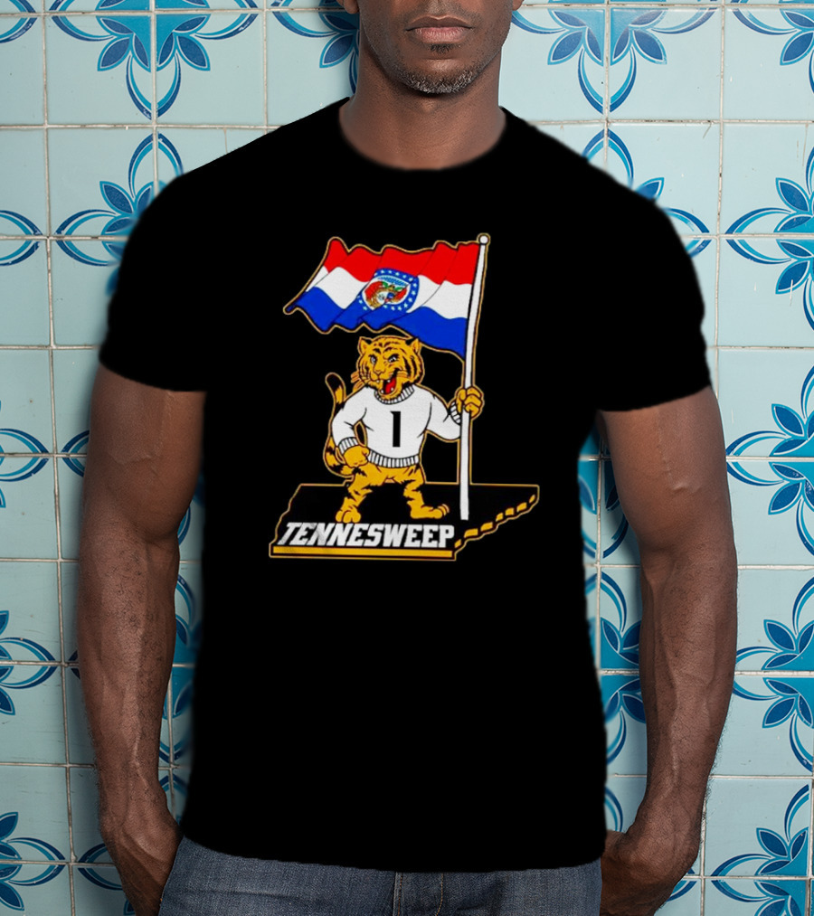Missouri Tigers Tennesweep Flag Victory T-Shirt