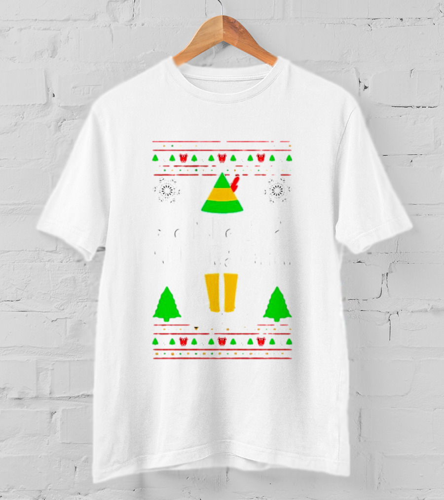 Son Of A Nutcracker Elf Christmas Snowflakes Trees Santa's Workshop T-Shirt