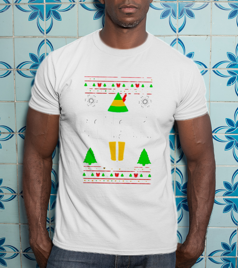 Son Of A Nutcracker Elf Christmas Snowflakes Trees Santa's Workshop T-Shirt