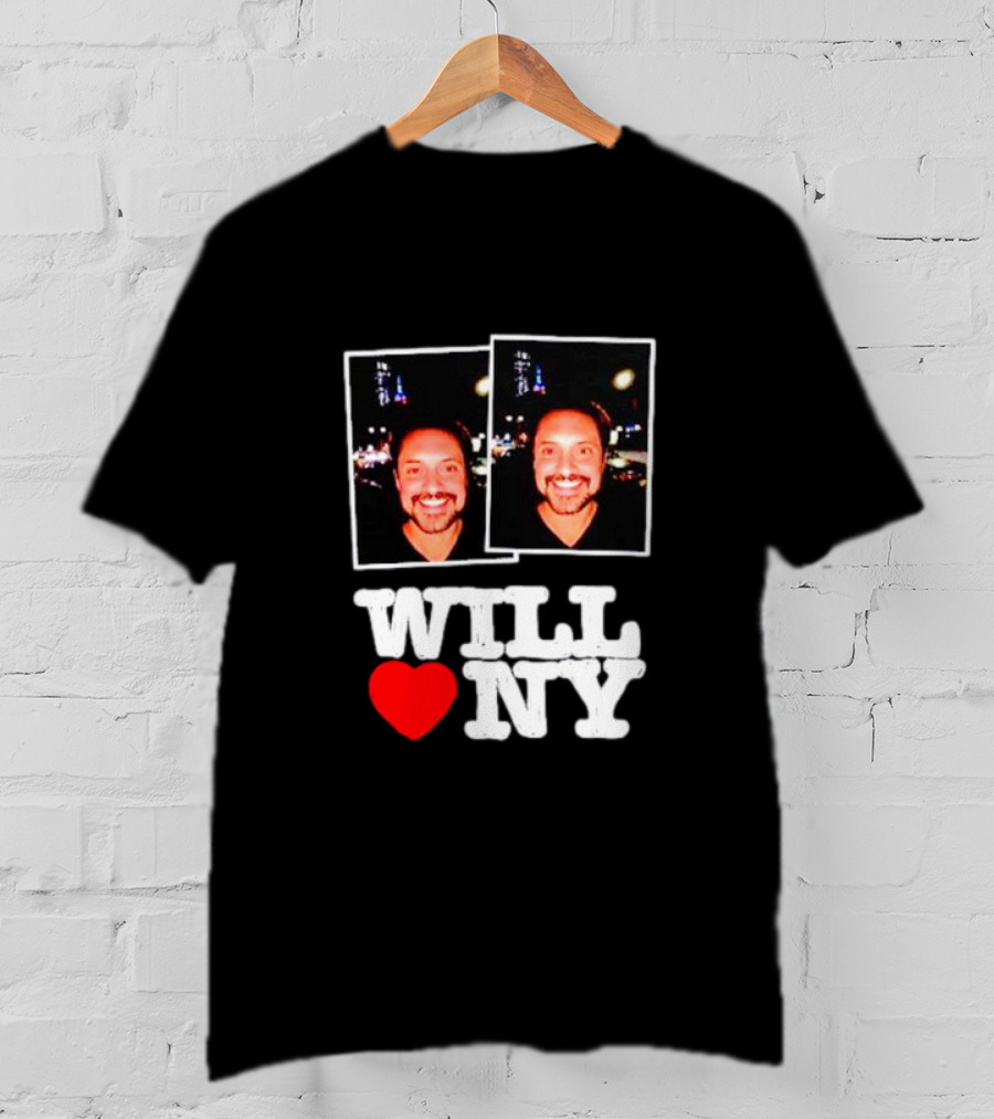 WILL ❤️ NY Double Photo Smiling Face T-Shirt