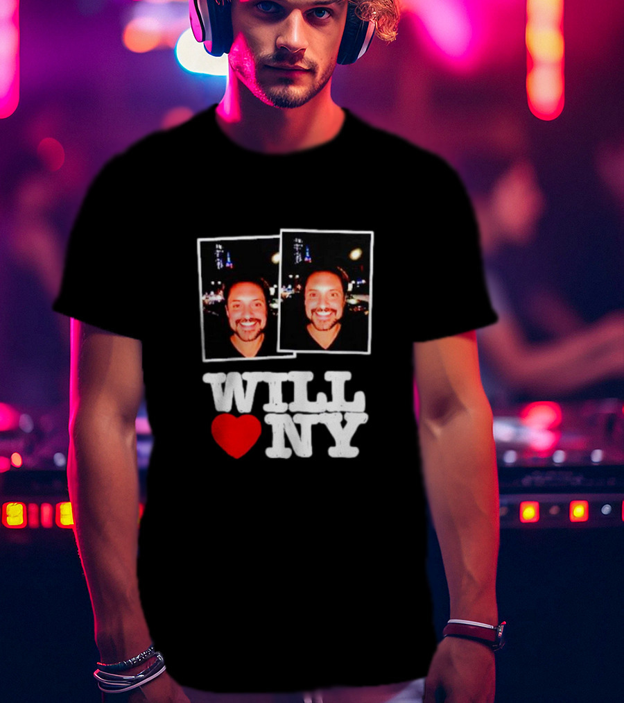 WILL ❤️ NY Double Photo Smiling Face T-Shirt