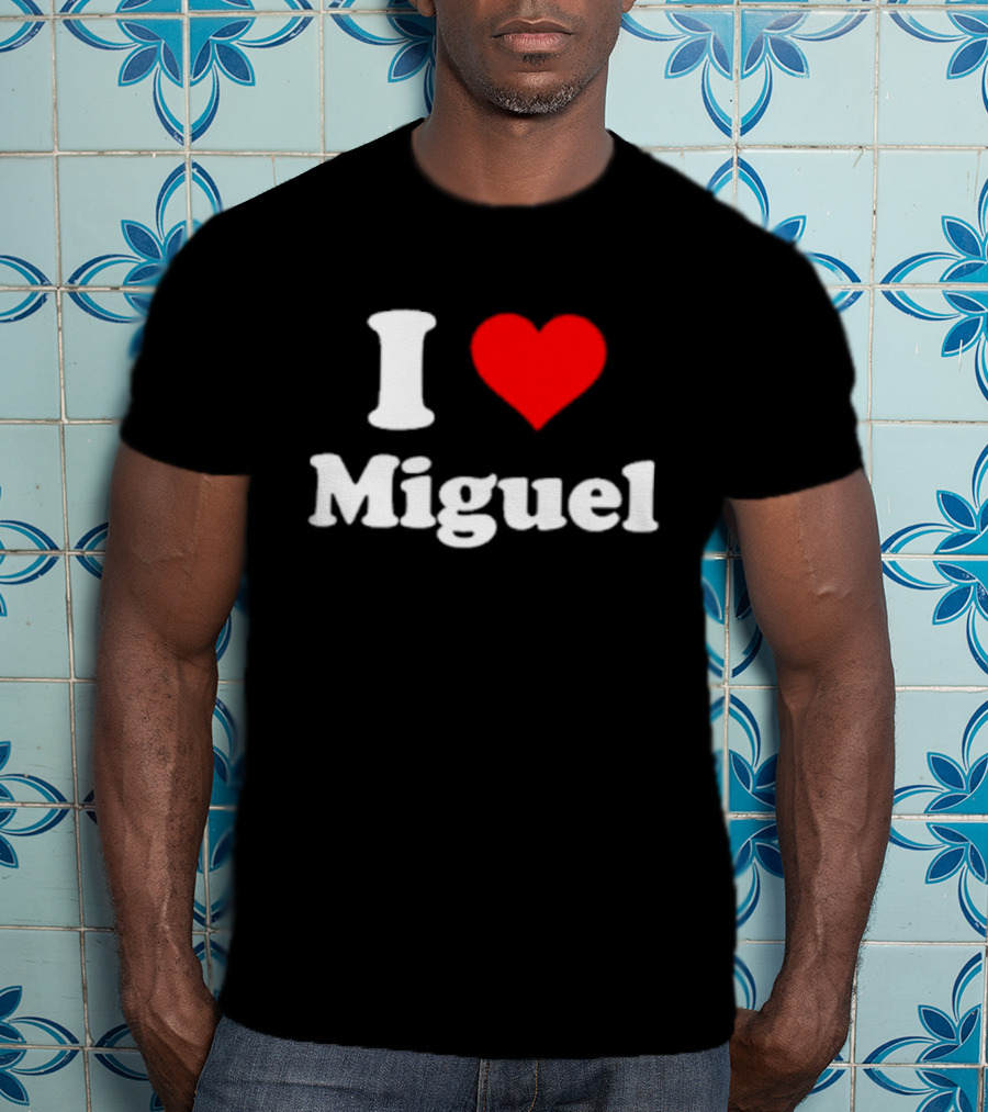 I Love Miguel Red Heart T-Shirt