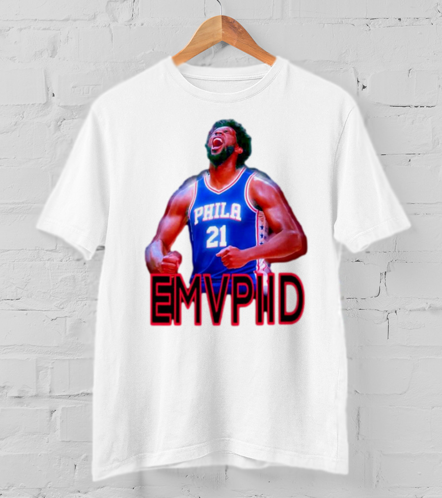 EMVPIID Joel Embiid Philadelphia 76ers Phila 21 T-Shirt