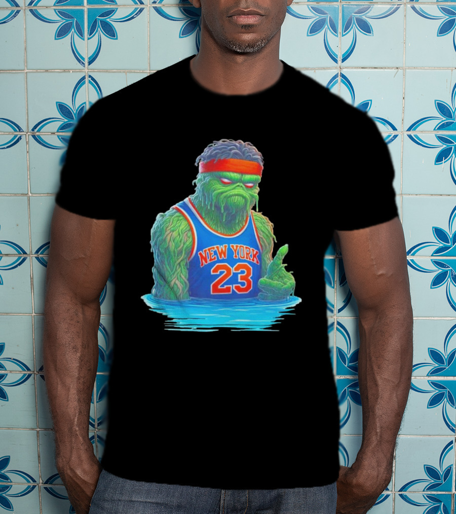 Mitchell Robinson New York Knicks Blockness Monster 23 Iconic Monster T-Shirt