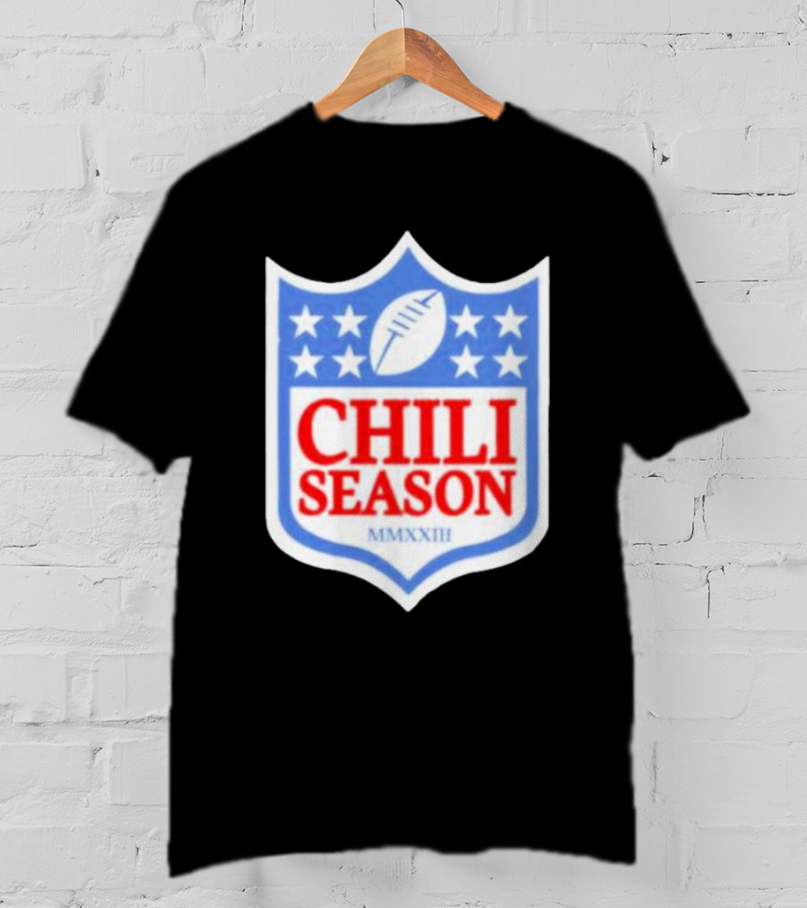 Chili Season MMXXIII Football Shield T-Shirt