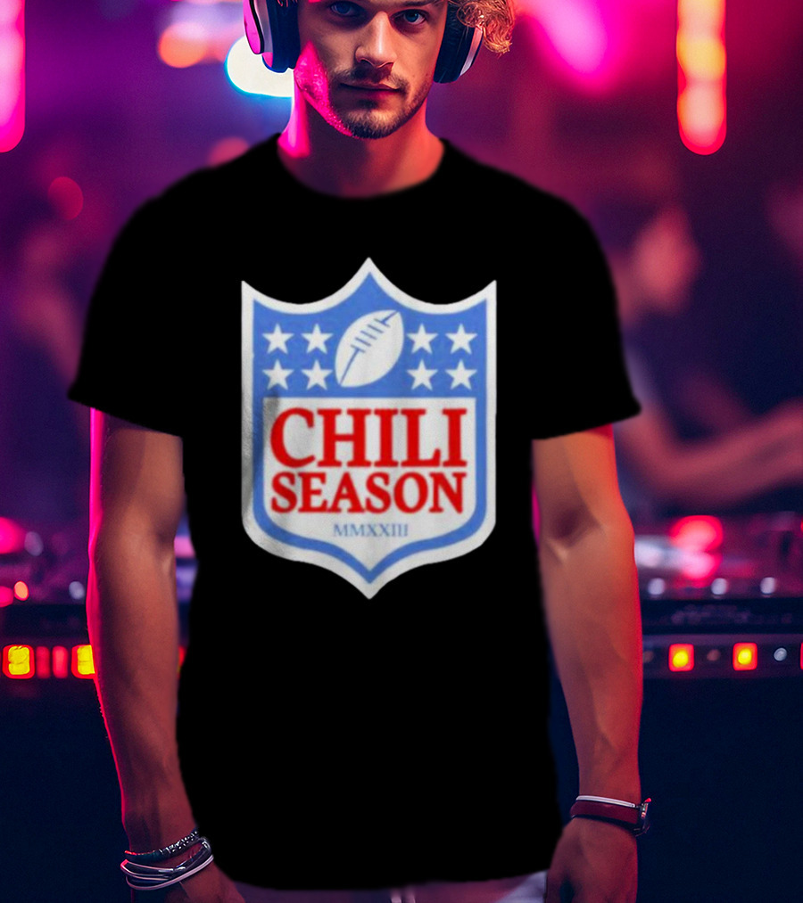 Chili Season MMXXIII Football Shield T-Shirt
