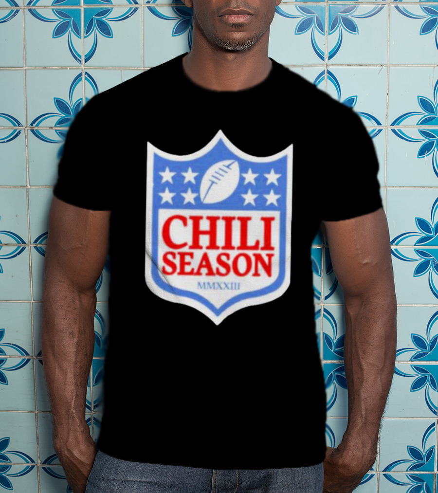 Chili Season MMXXIII Football Shield T-Shirt