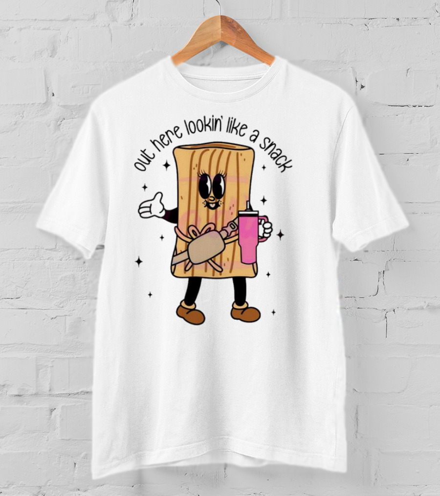 Out Here Lookin' Like A Snack Tamale With Coffee Cup And Cute Smile T-Shirt