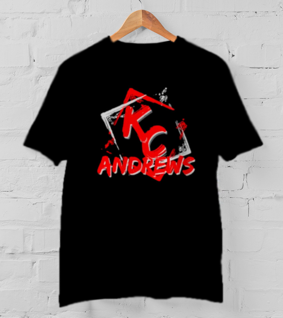 KC Andrews Red White Graffiti Style Text And Shapes T-Shirt