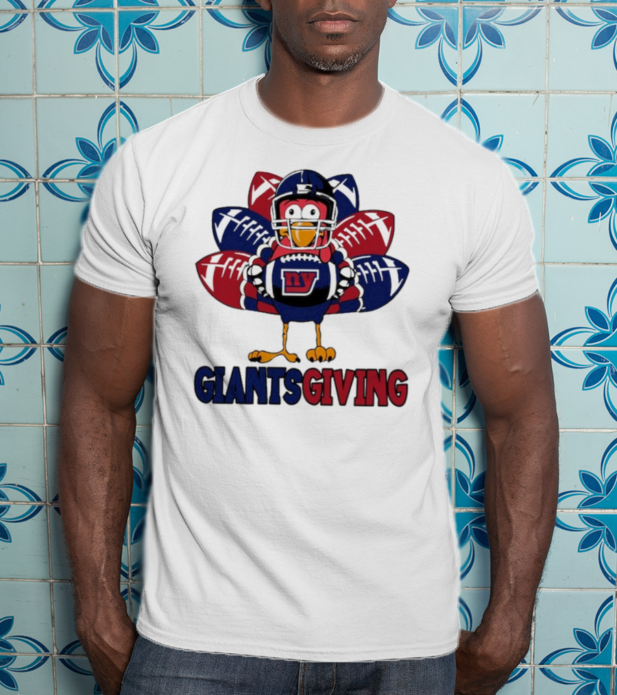 New York Giants Turkey Football Giantsgiving Thanksgiving T-Shirt