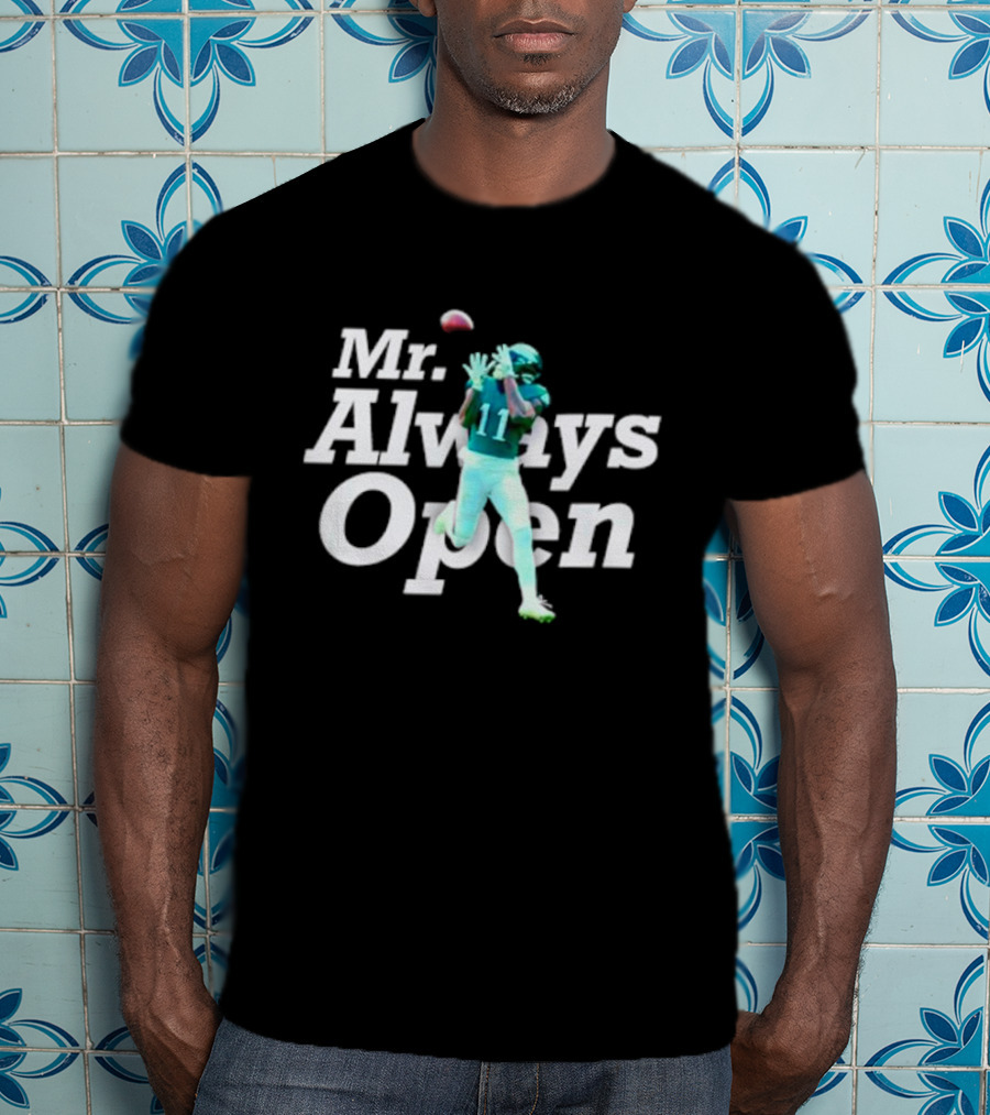 Philadelphia Eagles Mr. Always Open 11 Catching Football T-Shirt