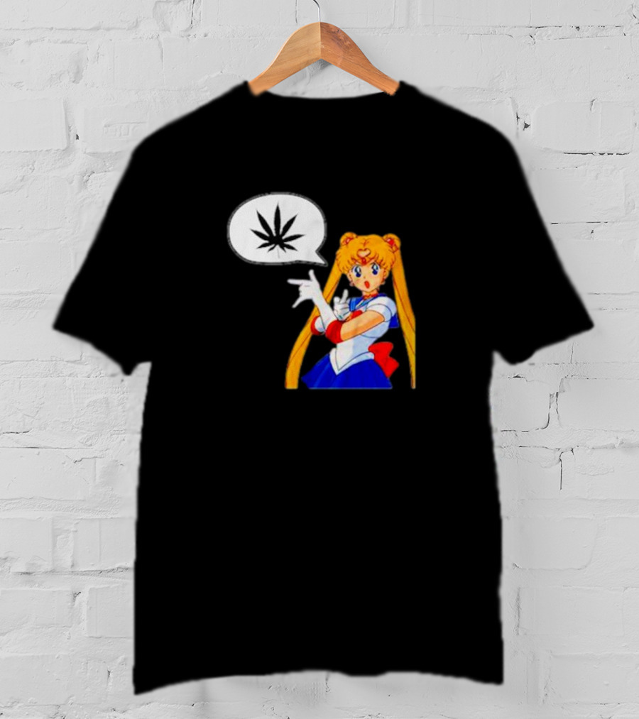 Sailor Moon Marijuana Speech Bubble Iconic Character T-Shirt