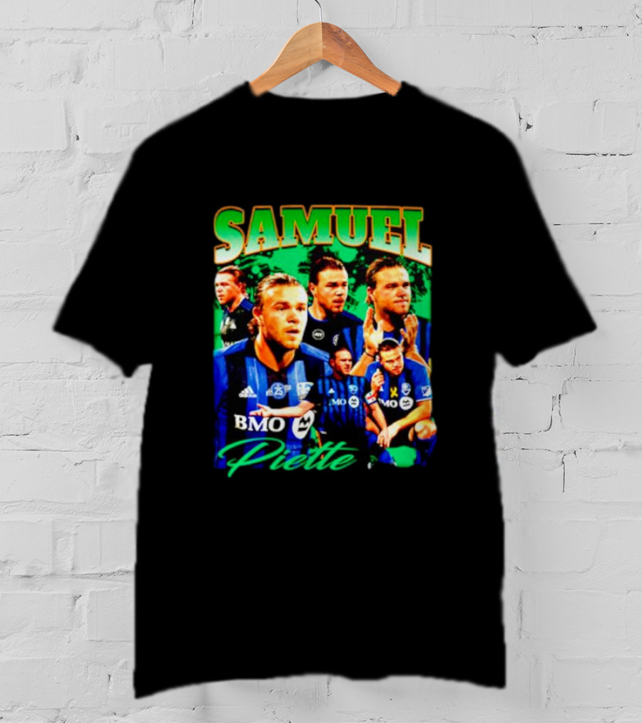Samuel Piette Soccer Montage BMO Blue Jersey T-Shirt