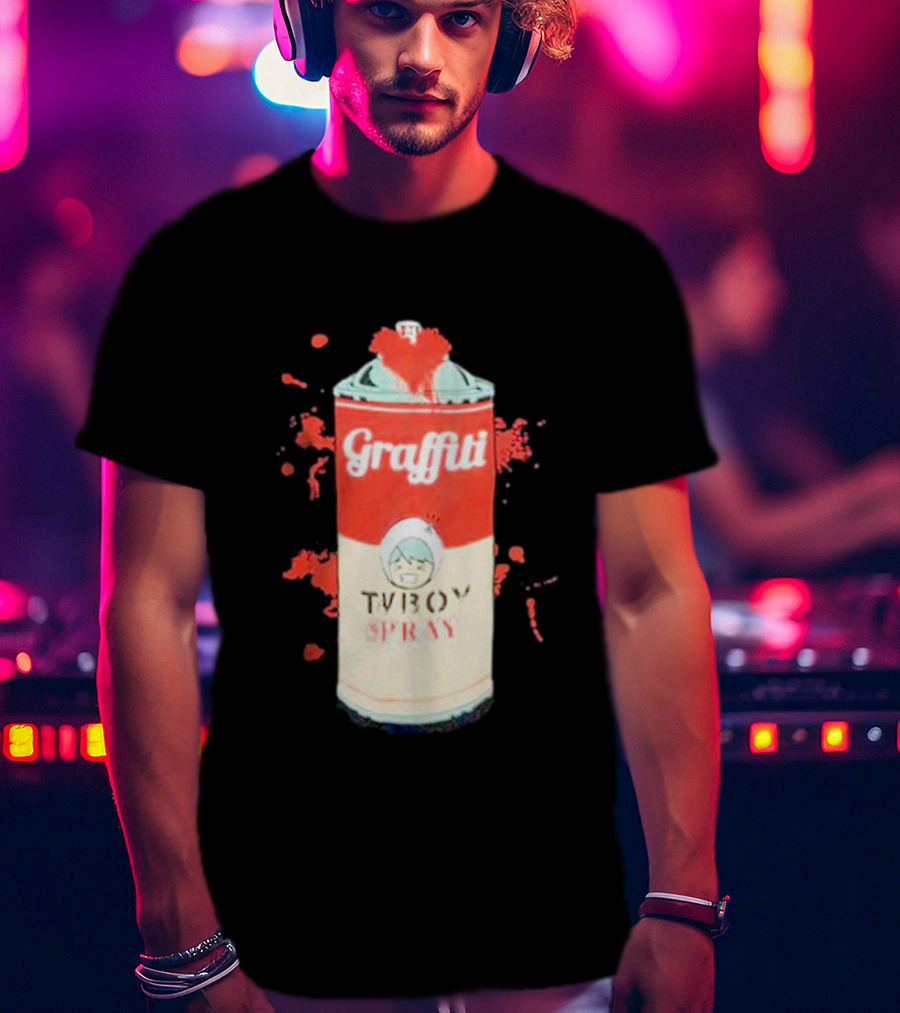 Graffiti TV Boy Spray Can Art Shawn Stockman T-Shirt