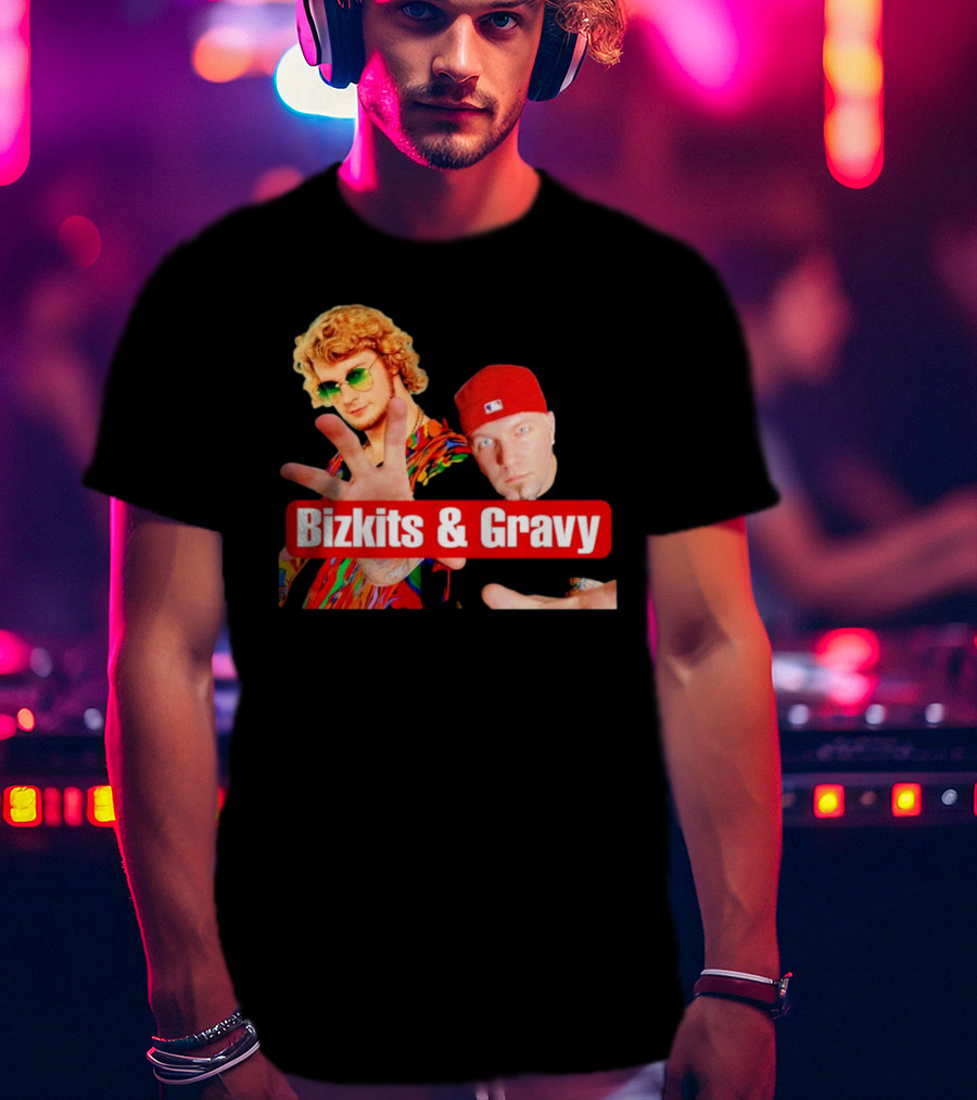 Bizkits And Gravy Funny Meme Parody With Colorful Characters T-Shirt