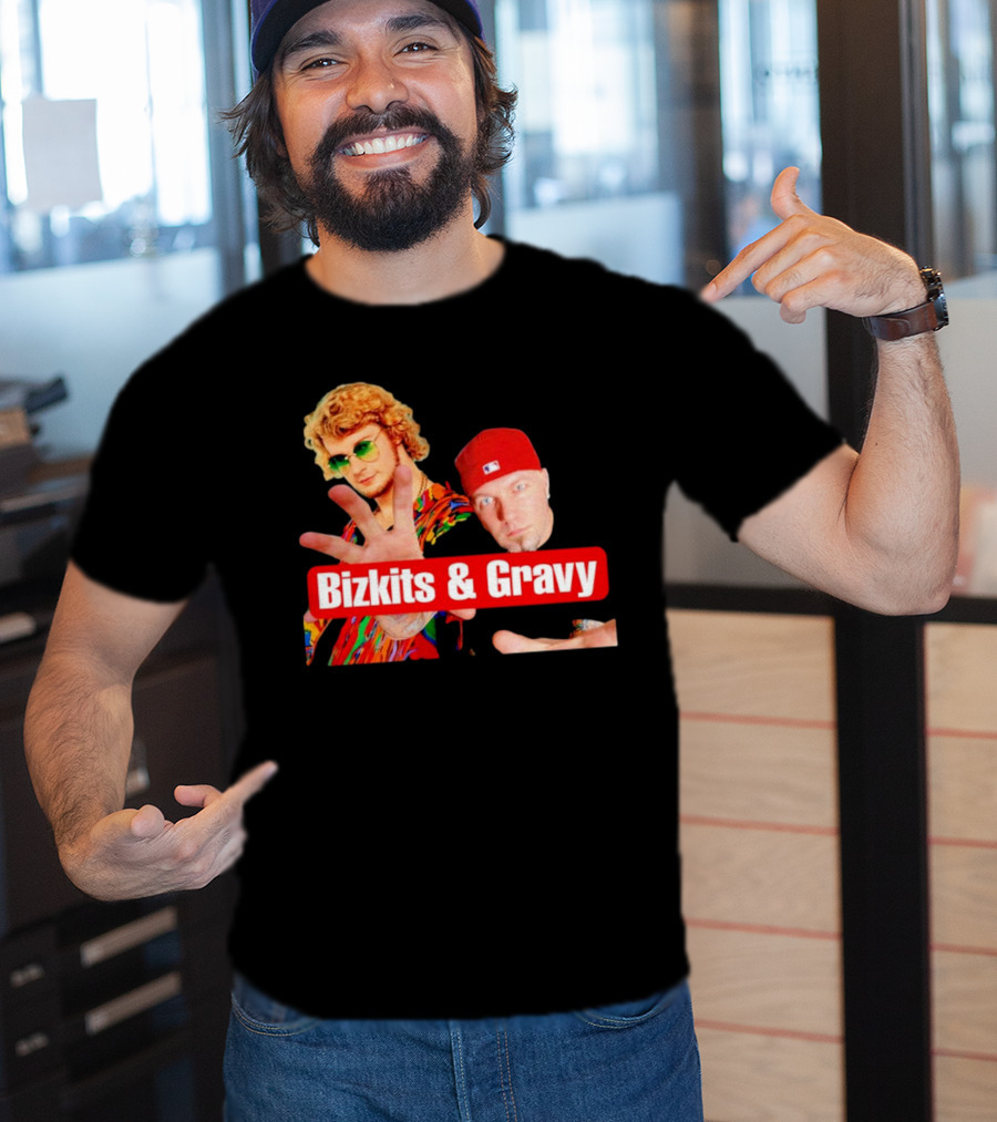Bizkits And Gravy Funny Meme Parody With Colorful Characters T-Shirt