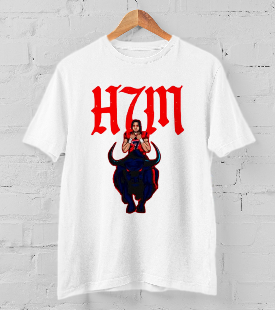 H7M CJ Stroud Houston Texans Bull T-Shirt