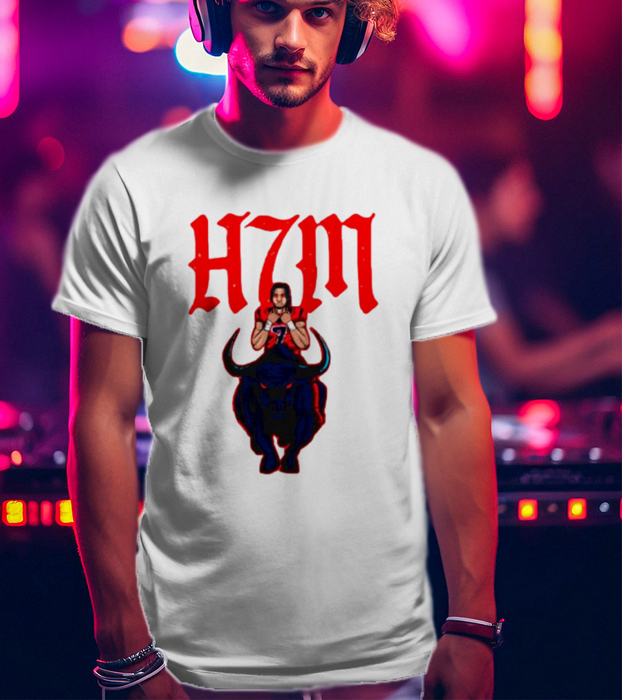 H7M CJ Stroud Houston Texans Bull T-Shirt