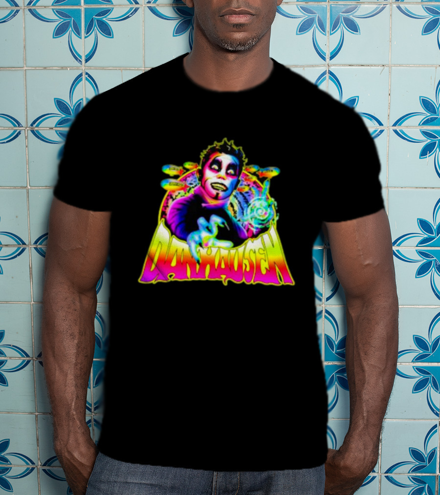 Danhausen Psychedelic Neon Art With Cosmic Whimsy T-Shirt