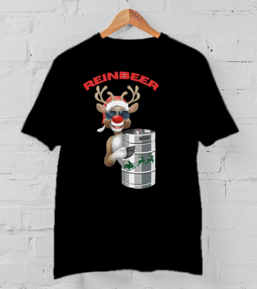 Reinbeer Reindeer Santa Funny Christmas Keg T-Shirt