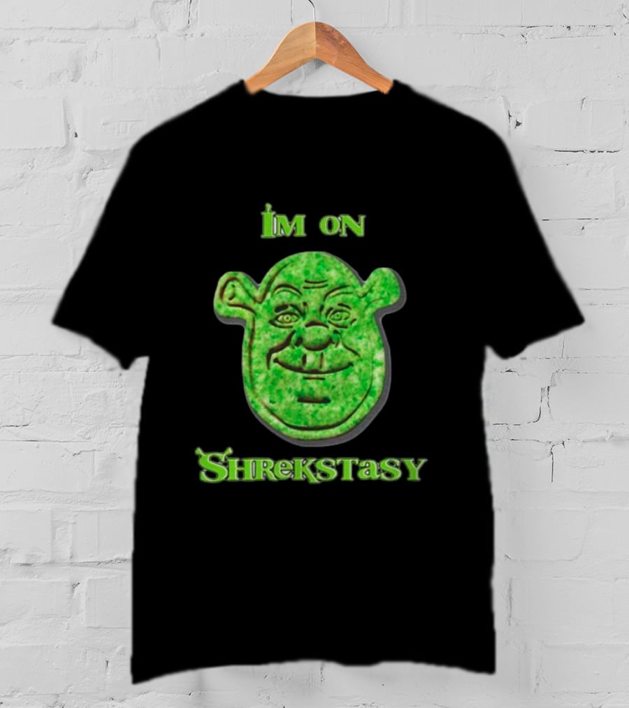 I'm On Shrekstasy Face Green T-Shirt