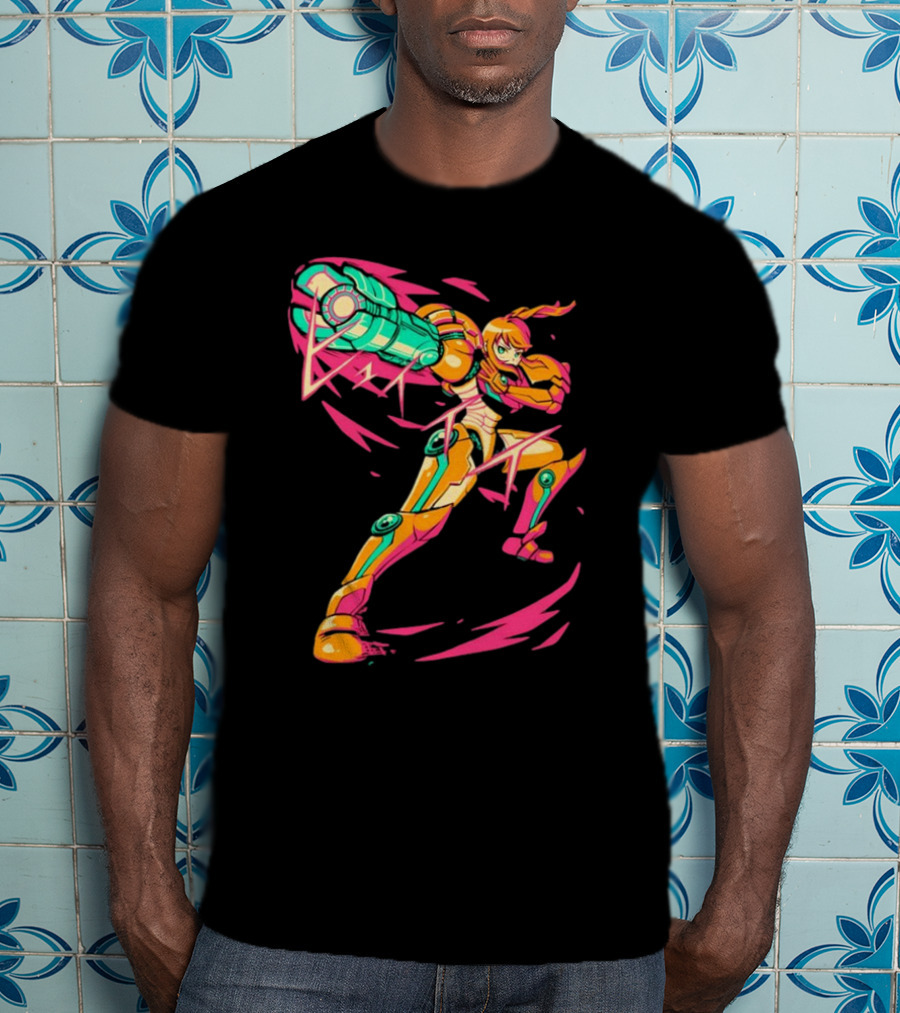 The Yetee Take Aim Metroid Samus Power Suit T-Shirt