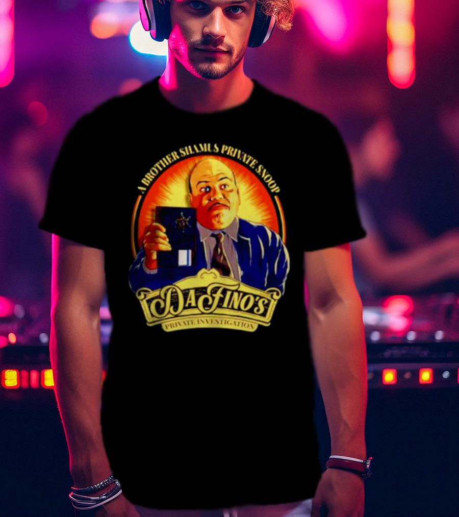 A Brother Shamus Private Snoop DaFino's Private Investigation Badge T-Shirt