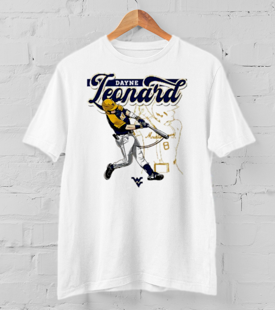 Dayne Leonard West Virginia University Baseball Player T-Shirt