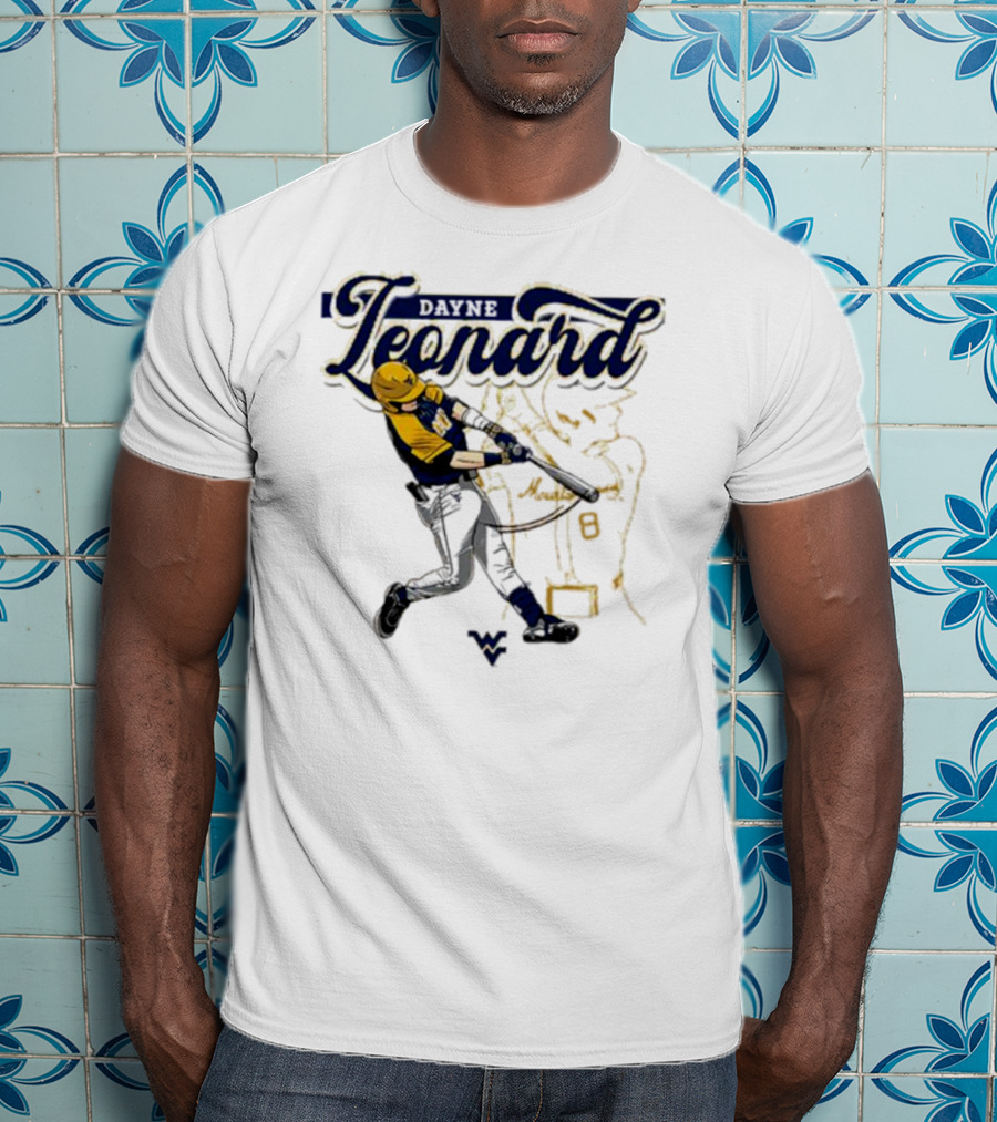 Dayne Leonard West Virginia University Baseball Player T-Shirt