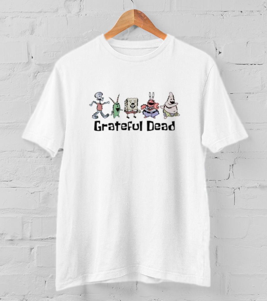 Grateful Dead Spongebob Bikini Bottom Characters T-Shirt