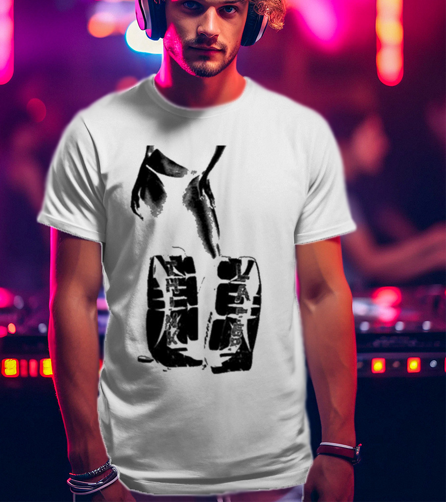 Tatemcrae Think Later Bold Legs Striking Pose In Monochrome T-Shirt