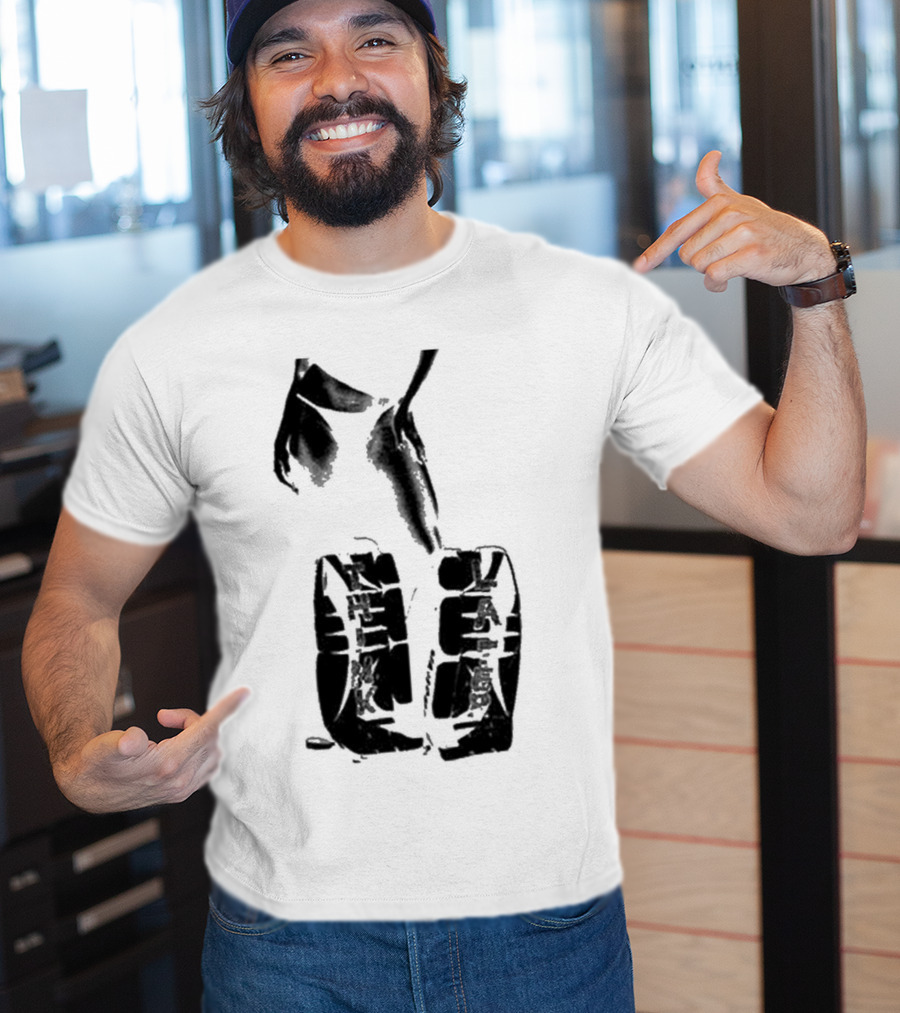 Tatemcrae Think Later Bold Legs Striking Pose In Monochrome T-Shirt