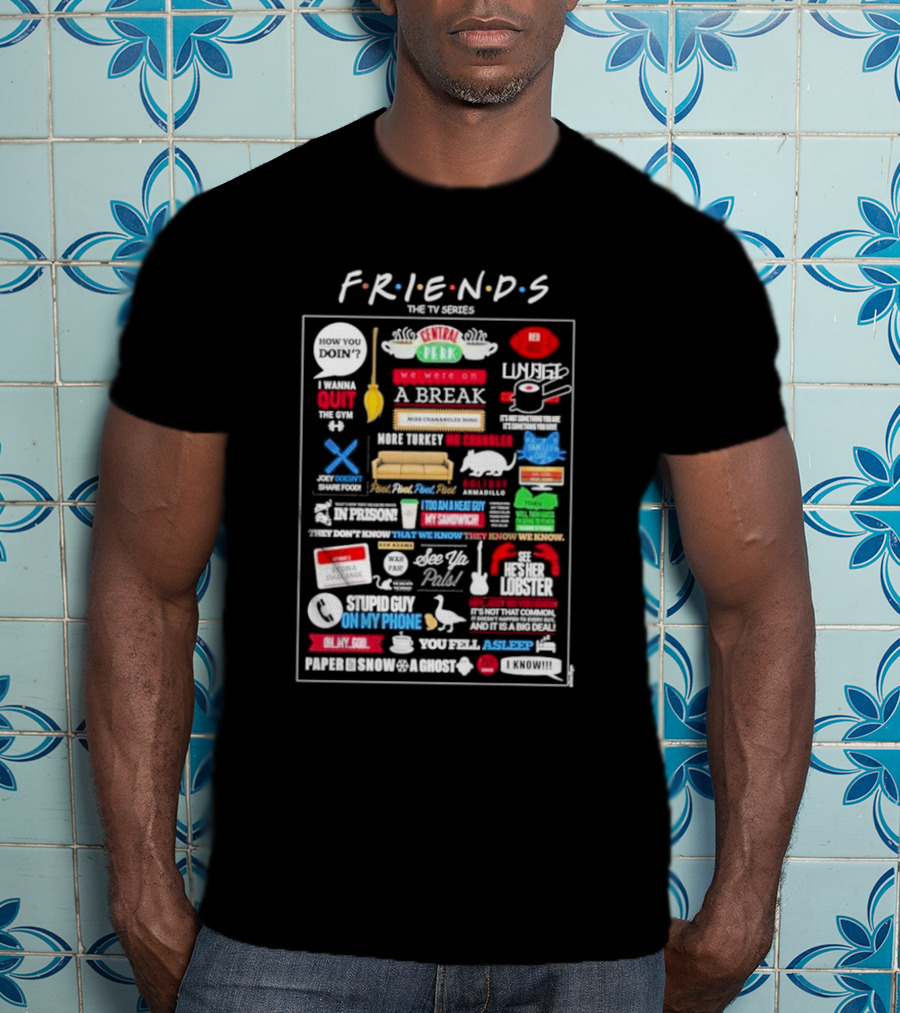 Friends The TV Series Iconic Quotes And Symbols T-Shirt