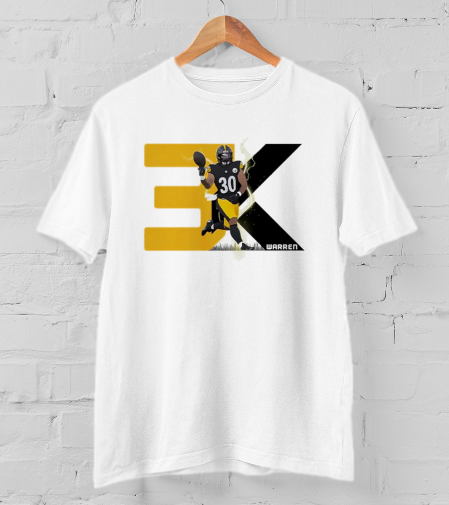 Jaylen Warren 3K 30 Pittsburgh Steelers T-Shirt