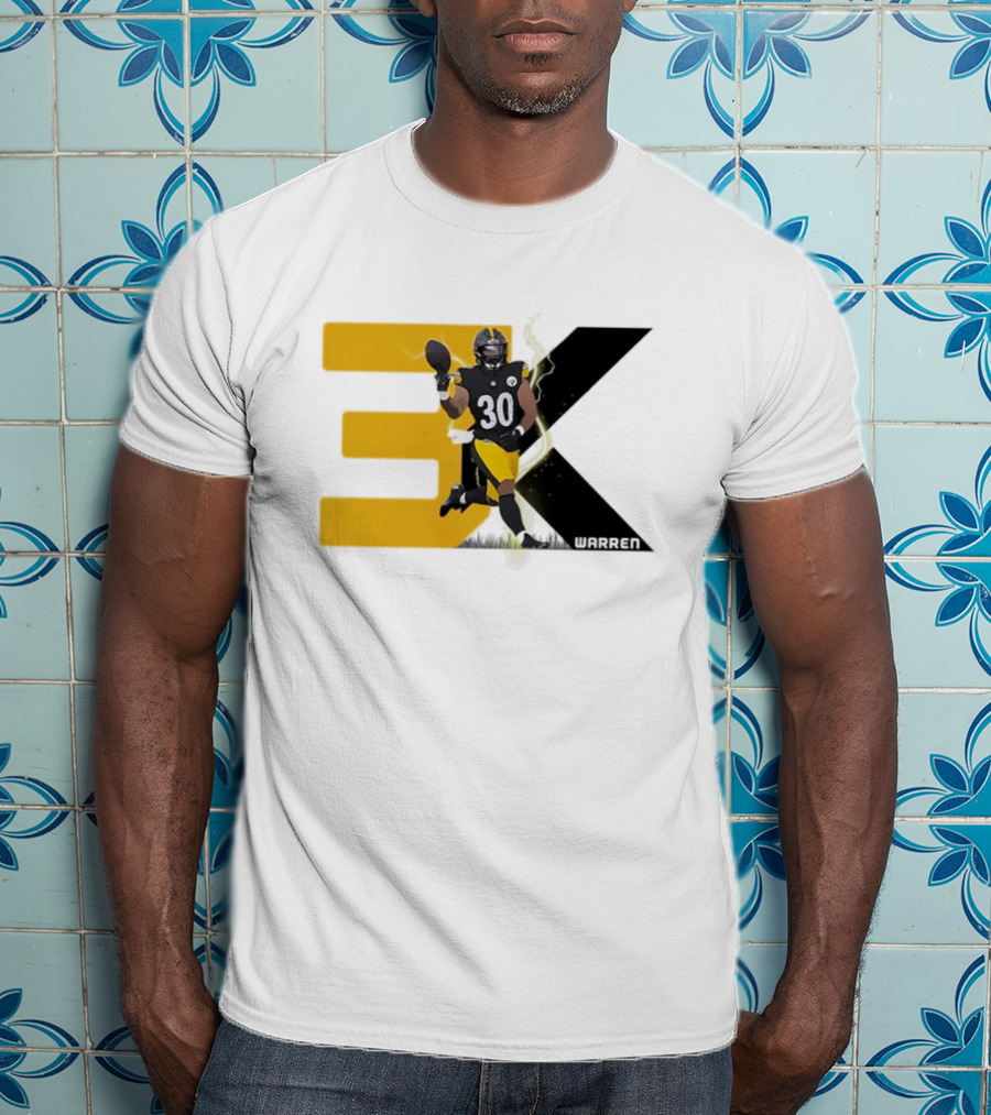 Jaylen Warren 3K 30 Pittsburgh Steelers T-Shirt