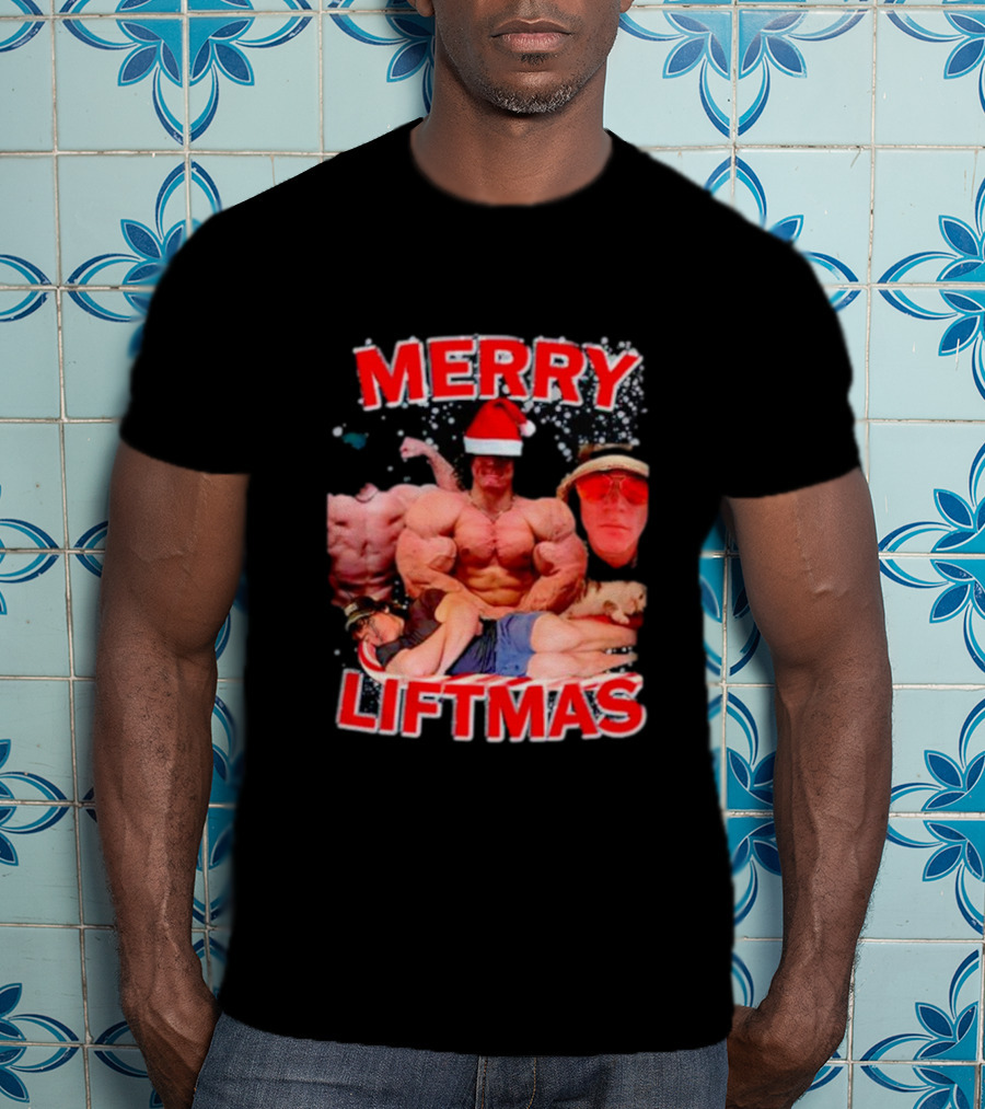 Merry Liftmas Sam Sulek Santa Memes Bodybuilding Humor T-Shirt