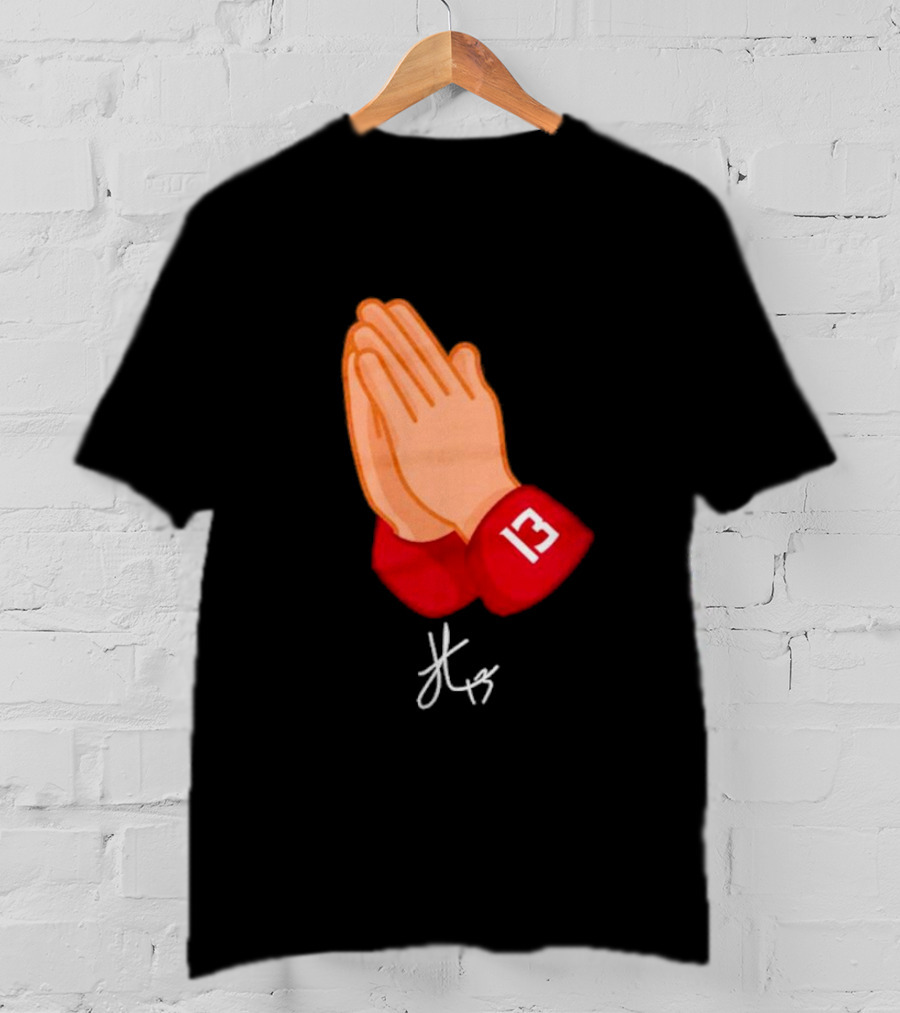 Jordan Travis College Praying Hand Number 13 T-Shirt