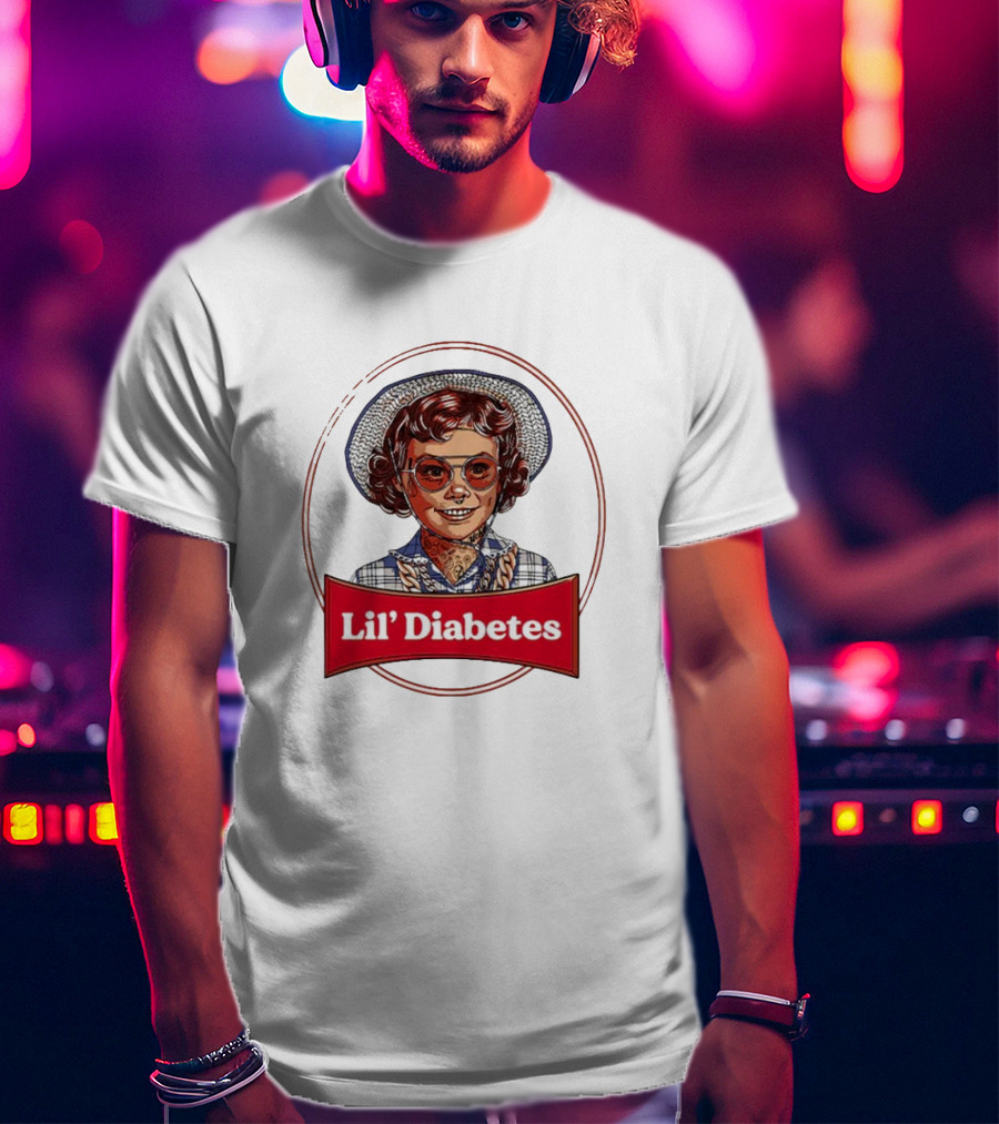 Lil’ Diabetes Retro Kid With Hat And Glasses T-Shirt