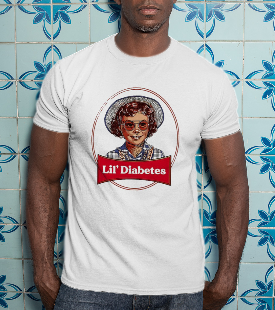 Lil’ Diabetes Retro Kid With Hat And Glasses T-Shirt