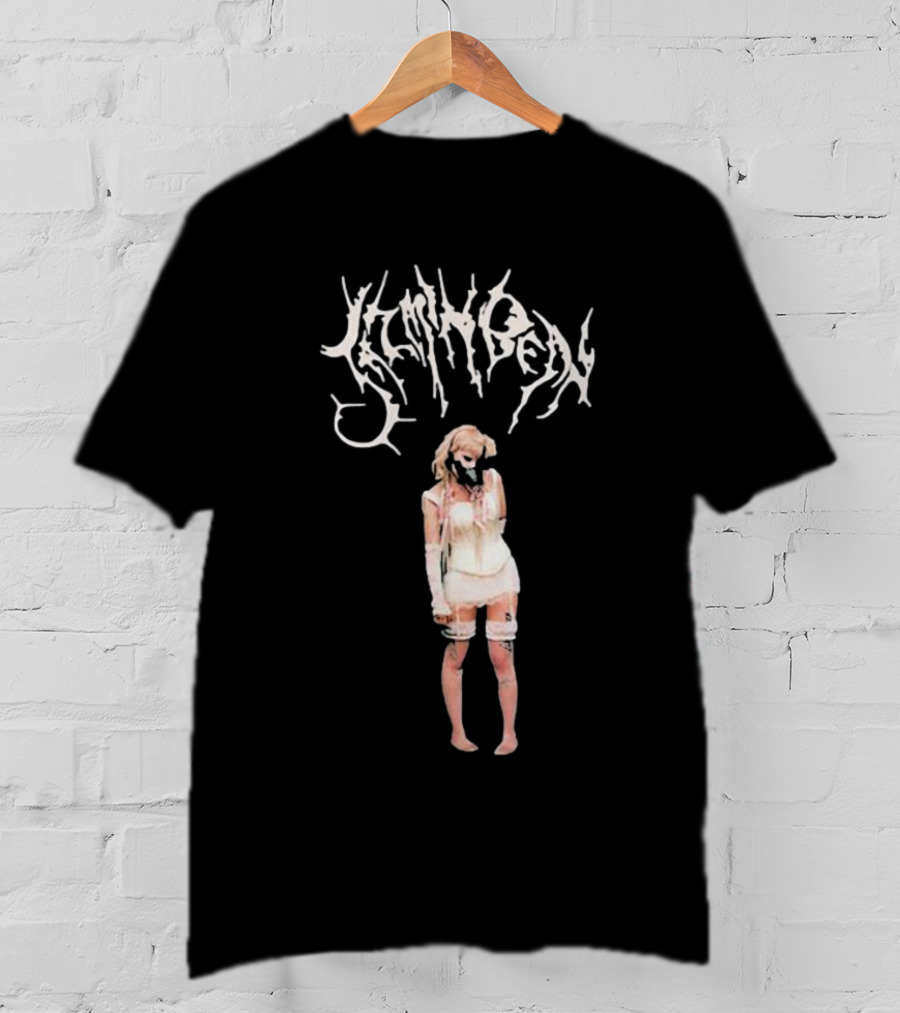 Jazmin Bean Distorted Logo With Grunge Style Doll-like Figure T-Shirt