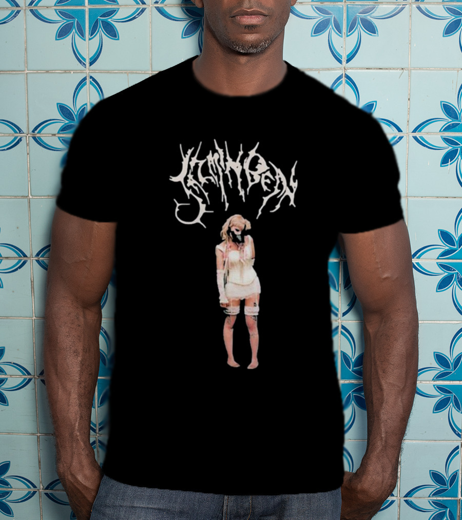 Jazmin Bean Distorted Logo With Grunge Style Doll-like Figure T-Shirt
