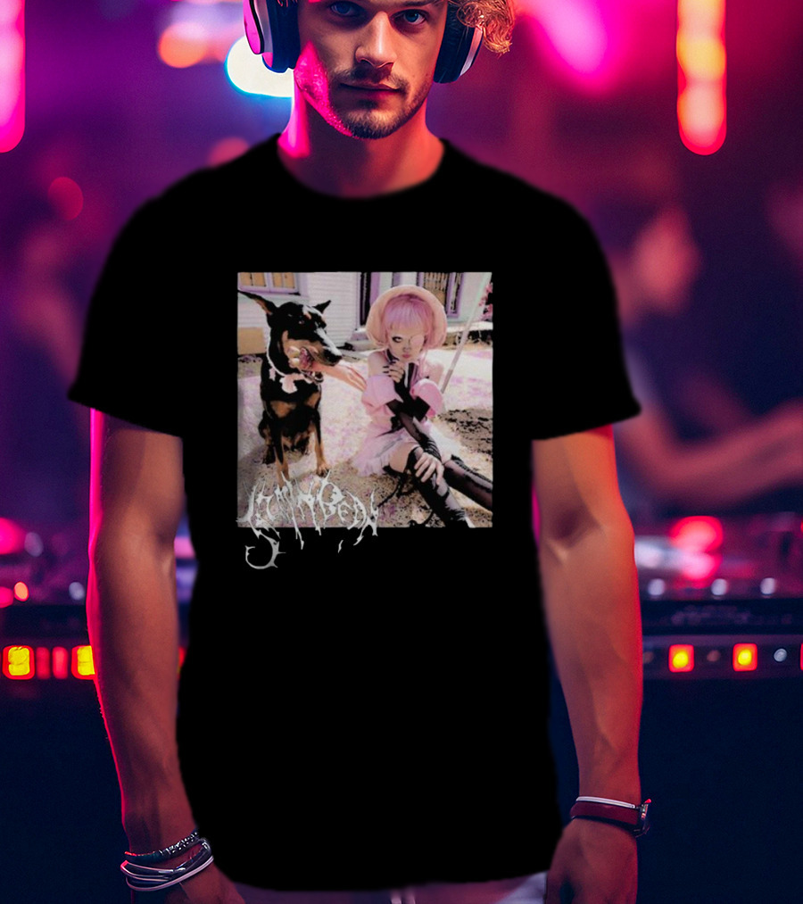 Jazmin Bean Yandere Aesthetic Pink Wig Dog T-Shirt